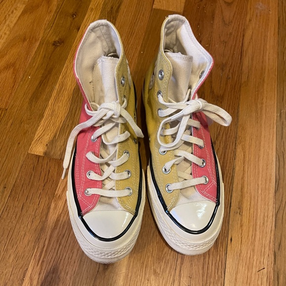 Converse Chuck Taylor, pink and yellow, Size 8W or 6M - Picture 6 of 11